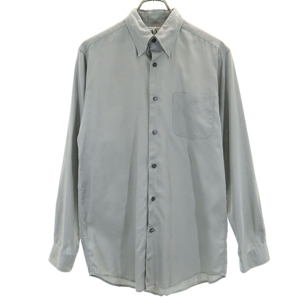 ARMANI EXCHANGE アルマーニエクスチェンジ 90s オールド 長袖 シャツ S グレー系 メンズ