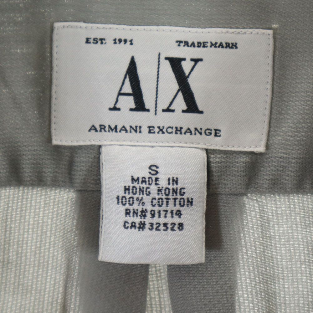 ARMANI EXCHANGE アルマーニエクスチェンジ 90s オールド 長袖 シャツ S グレー系 メンズ