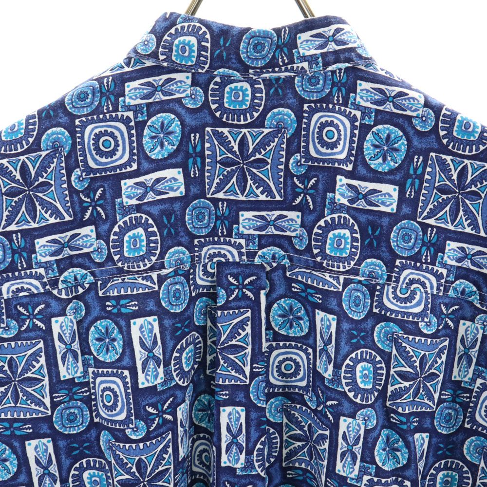 URBANIAK アーバニアック 90s オールド 総柄 半袖 アロハシャツ M ネイビー 他 メンズ