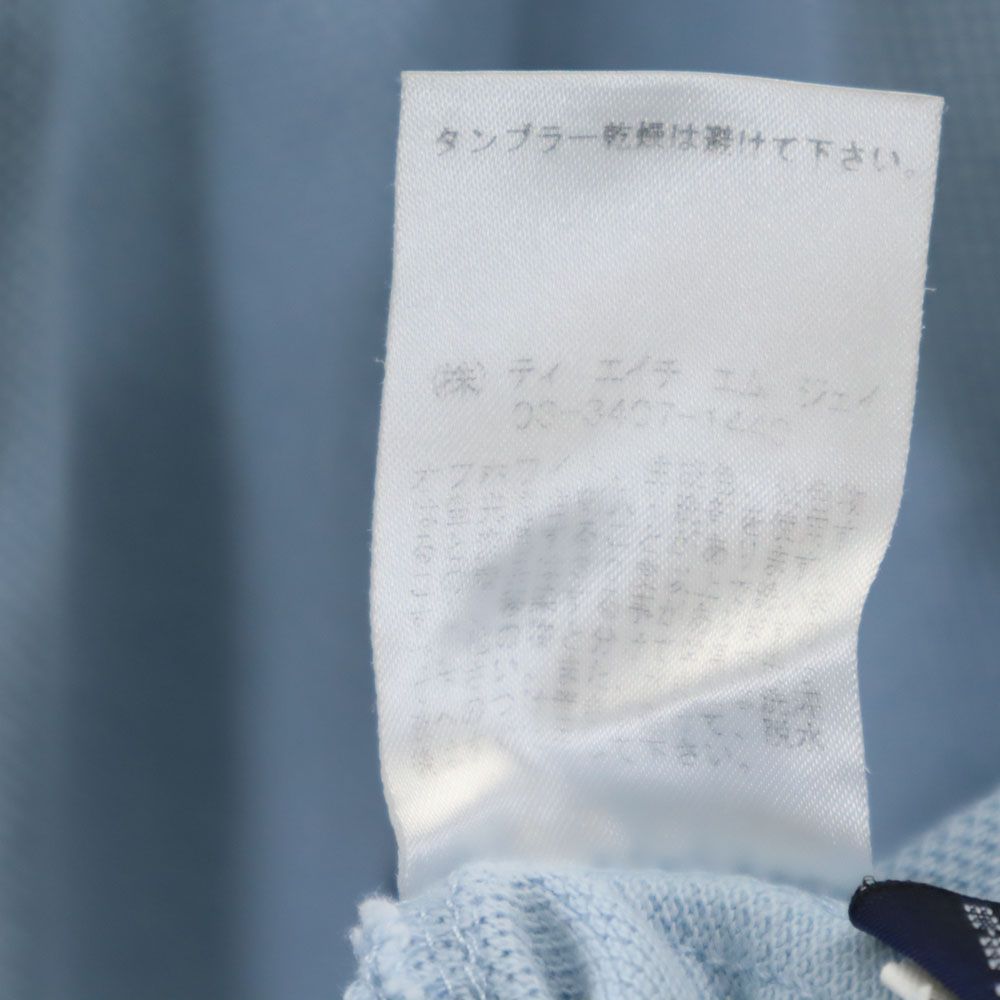 TOMMY HILFIGER トミーヒルフィガー 90s オールド フラッグタグ 半袖 鹿の子 ポロシャツ M ブルーグレー系 メンズ