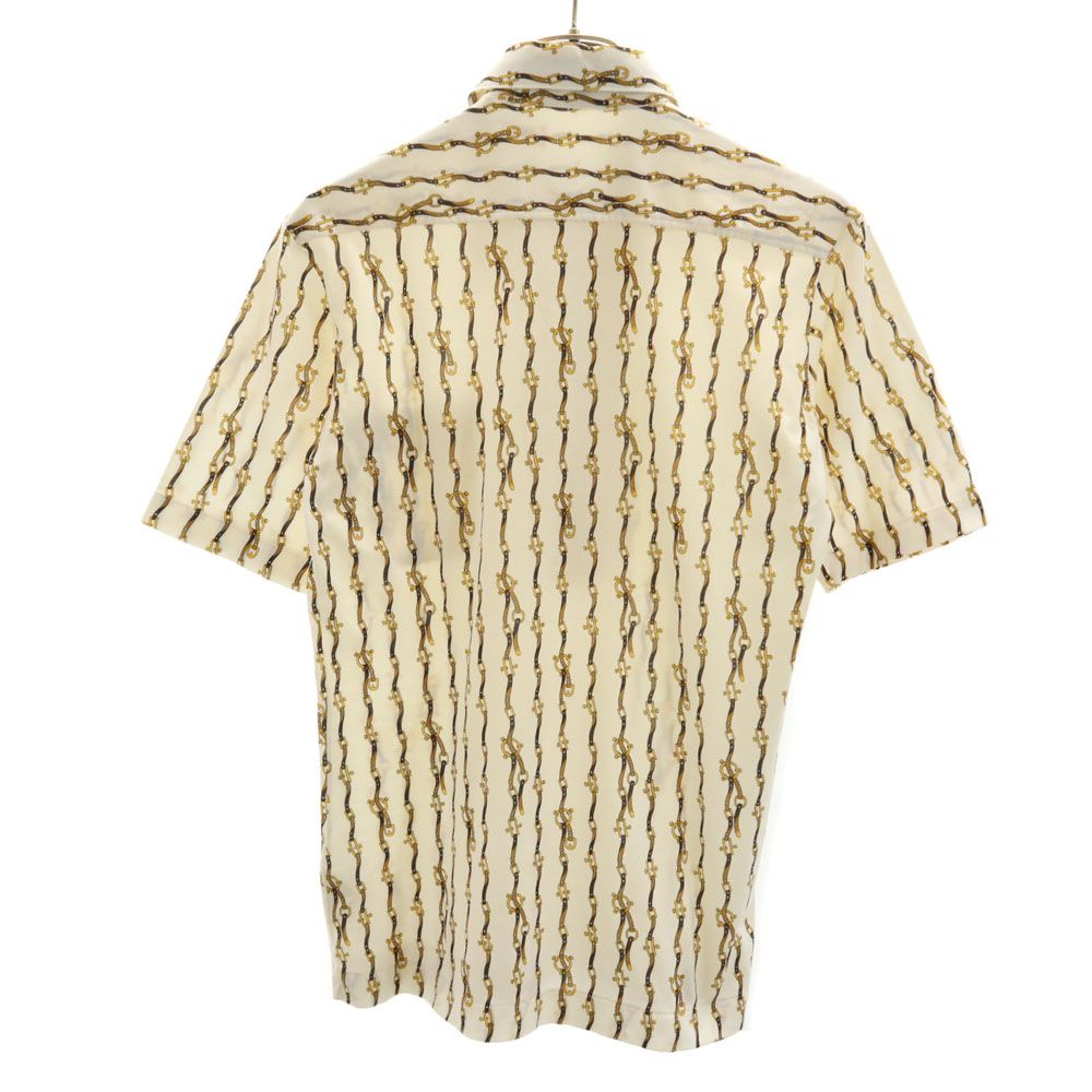 masters. 80s ヴィンテージ 総柄 半袖 ポロシャツ M ベージュ メンズ