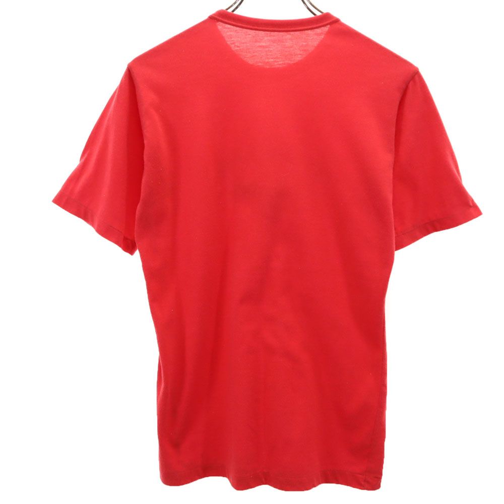 スポルディング 日本製 オールド フロッキー プリント 半袖 Tシャツ レッド SPALDING メンズ