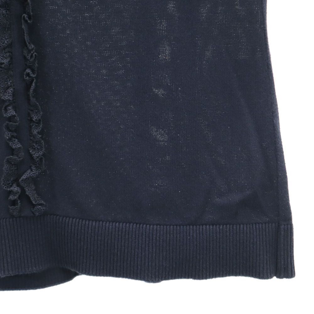Rene basic ルネベーシック 日本製 半袖 セーター 36 ネイビー ニット レディース