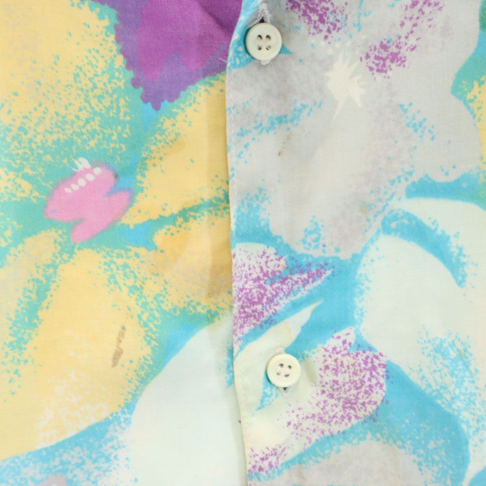 ISLANDER アイスランダー 80s ヴィンテージ 半袖 オープンカラーシャツ L パープル 他 メンズ