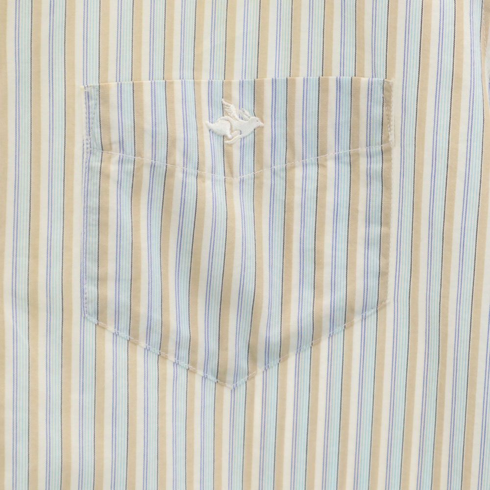 PEARLY GATES パーリーゲイツ ストライプ柄 ゴルフ 半袖 シャツ 2 ホワイト 他 レディース