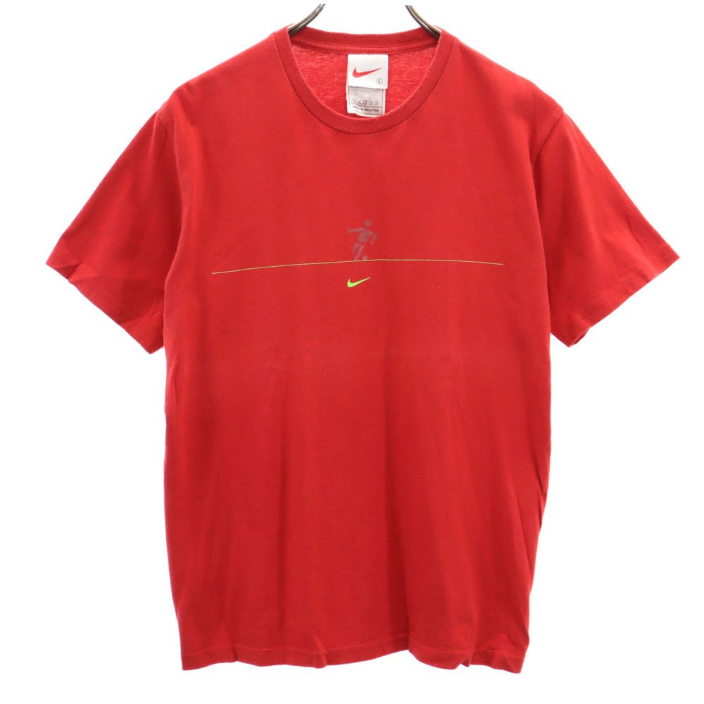 NIKE ナイキ 90s 00s 白タグ オールド 半袖 Tシャツ L レッド メンズ