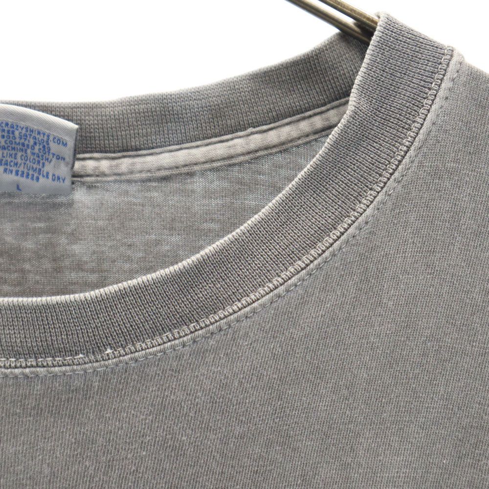 クレイジーシャツ オールド バックプリント 半袖 Tシャツ L グレー Crazy Shirt メンズ