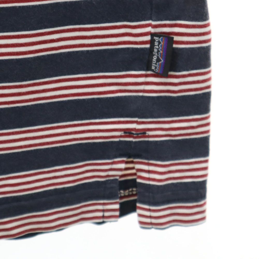 patagonia パタゴニア アウトドア 52775S9 ボーダー柄 半袖 ポロシャツ S ネイビー系 メンズ