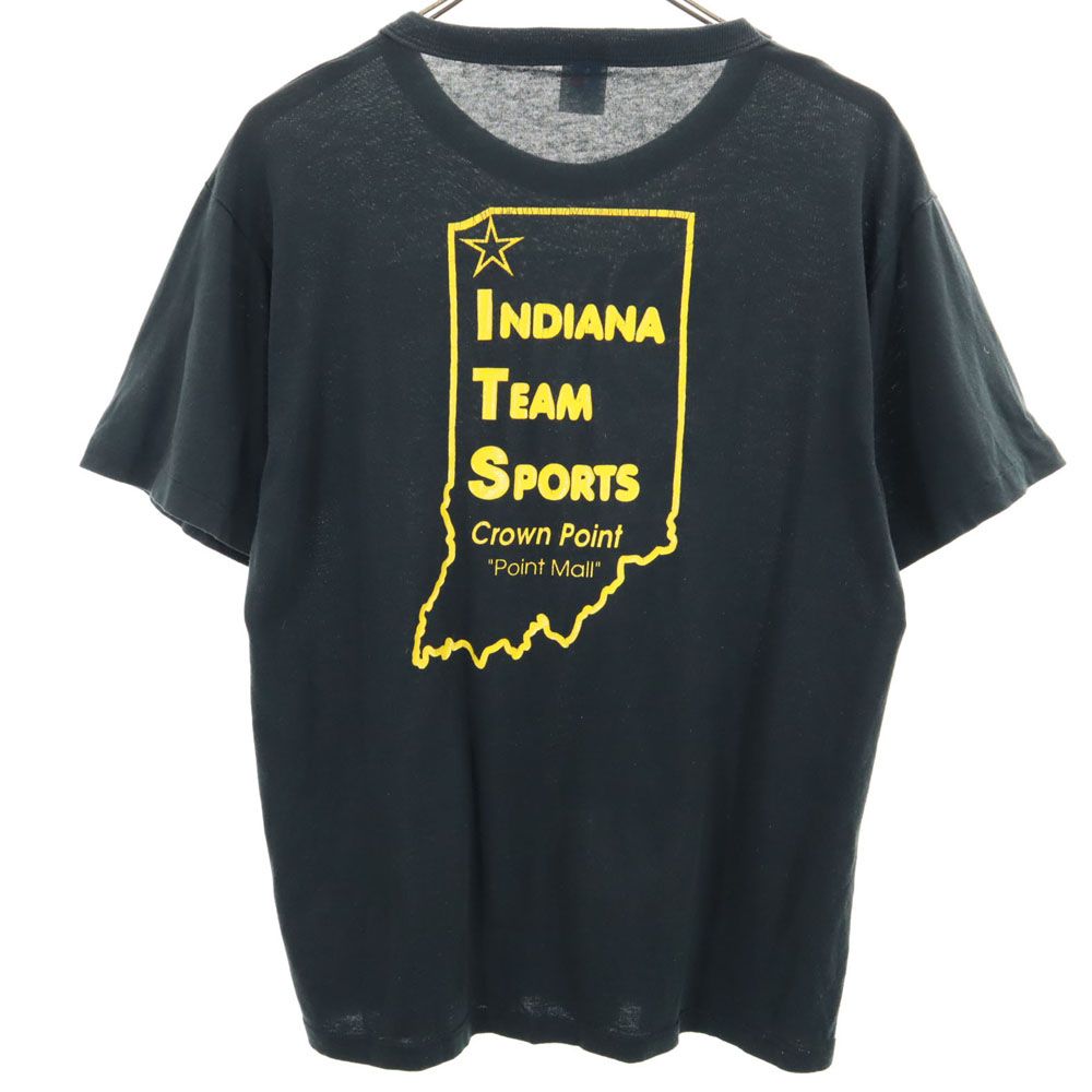 RUSSELL ATHLETIC ラッセルアスレチック 90s USA製 オールド プリント 半袖 Tシャツ M ブラック系 メンズ