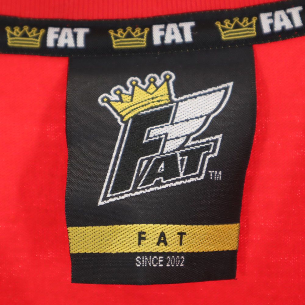 FAT エフエーティー プリント 半袖 Tシャツ FAT レッド系 メンズ