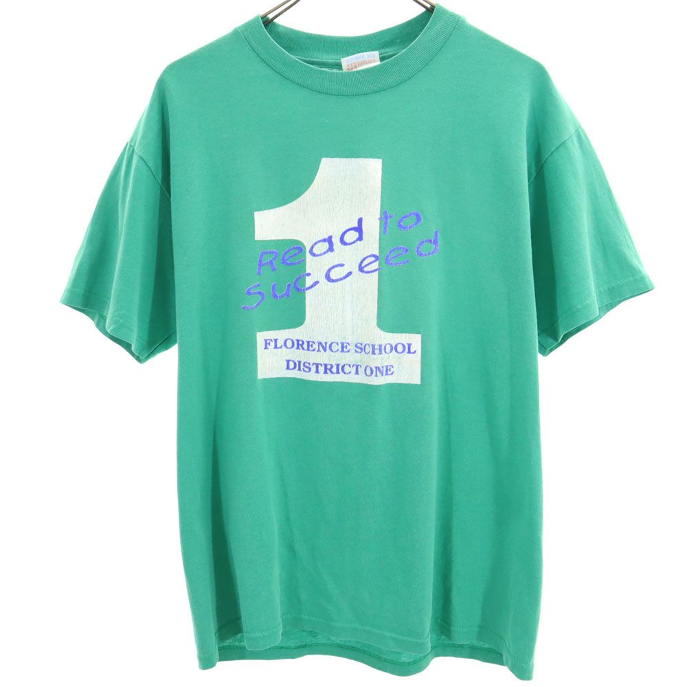 Hanes ヘインズ プリント 半袖 Tシャツ M グリーン系 メンズ