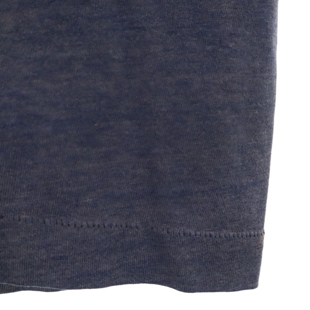 Champion チャンピオン 70s USA製 ヴィンテージ バータグ 半袖 トリム Tシャツ M ネイビー系 レディース