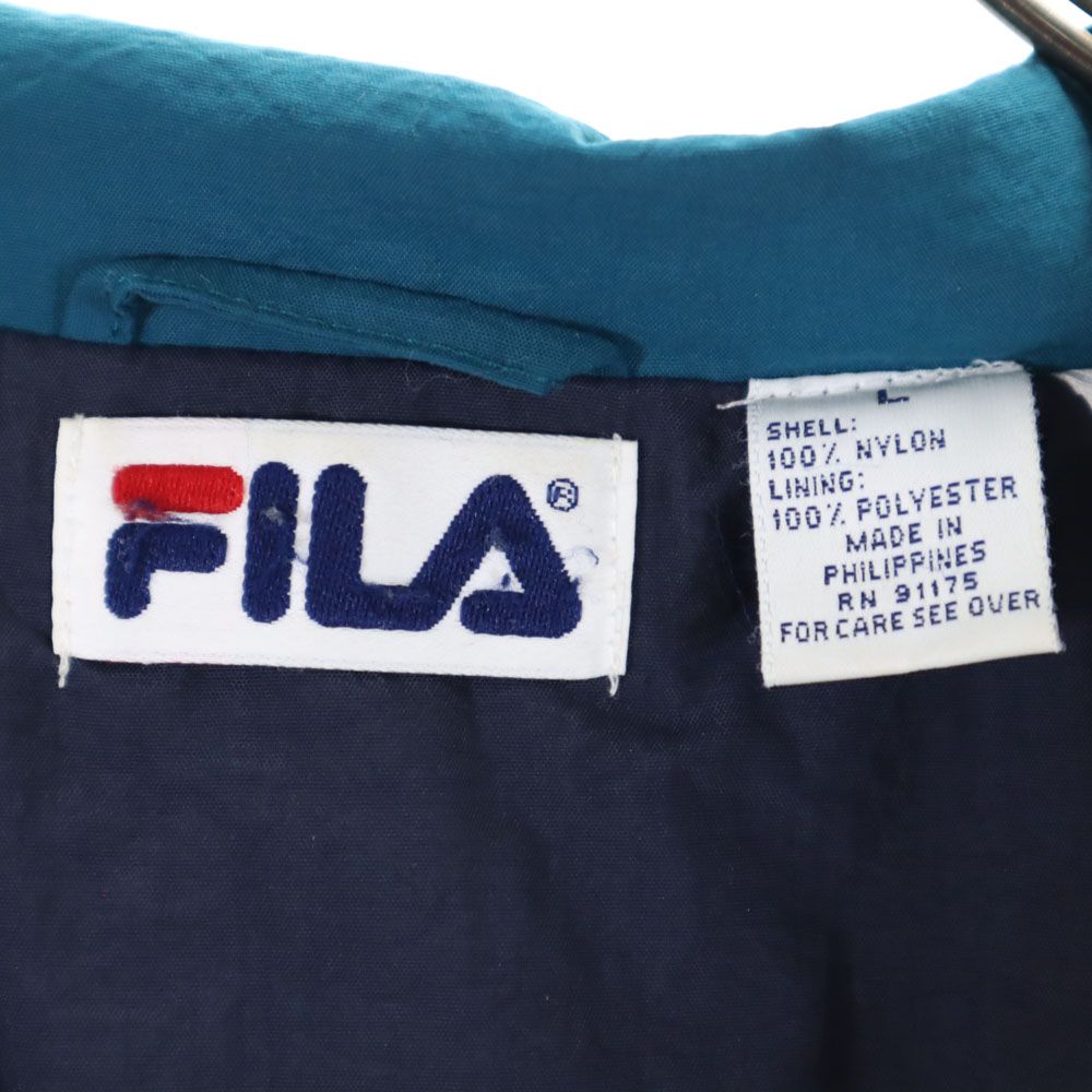 FILA フィラ 90s オールド ナイロンジャケット L ネイビー メンズ
