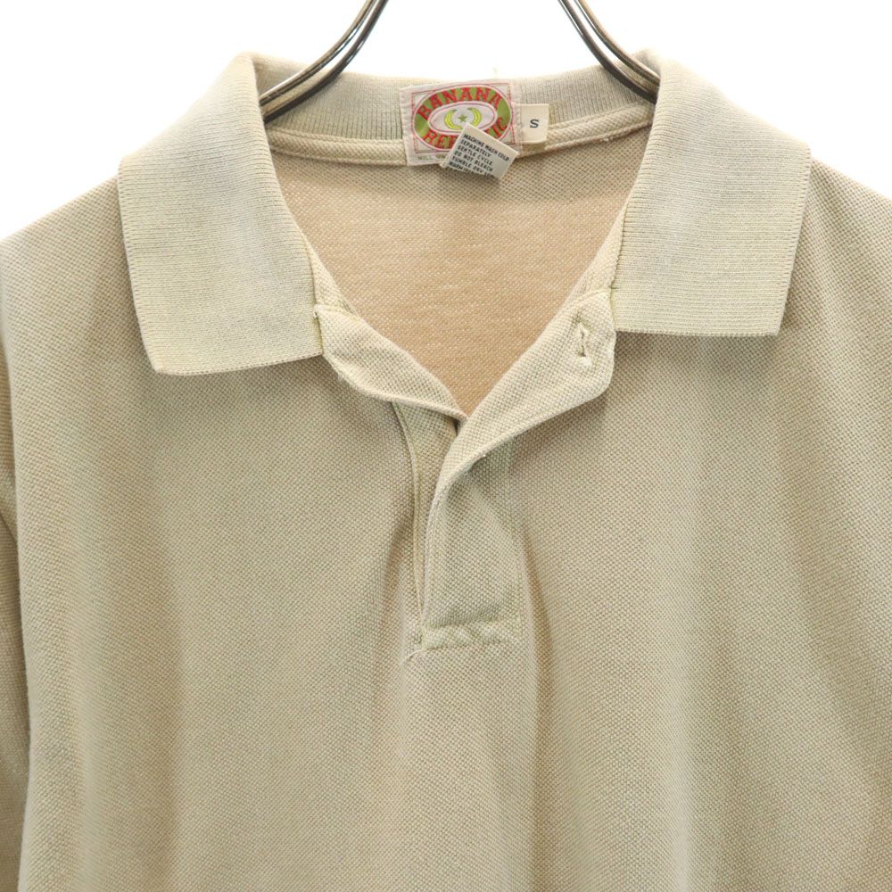 Banana Republic バナナリパブリック 80s ヴィンテージ 半袖 ポロシャツ S ベージュ 鹿の子 メンズ