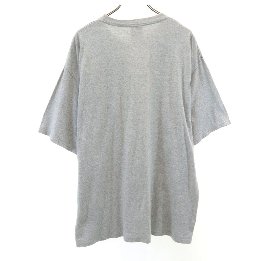 Disney ディズニー 90s USA製 オールド 刺繍 グーフィー 半袖 Tシャツ L/XL グレー ポケT メンズ