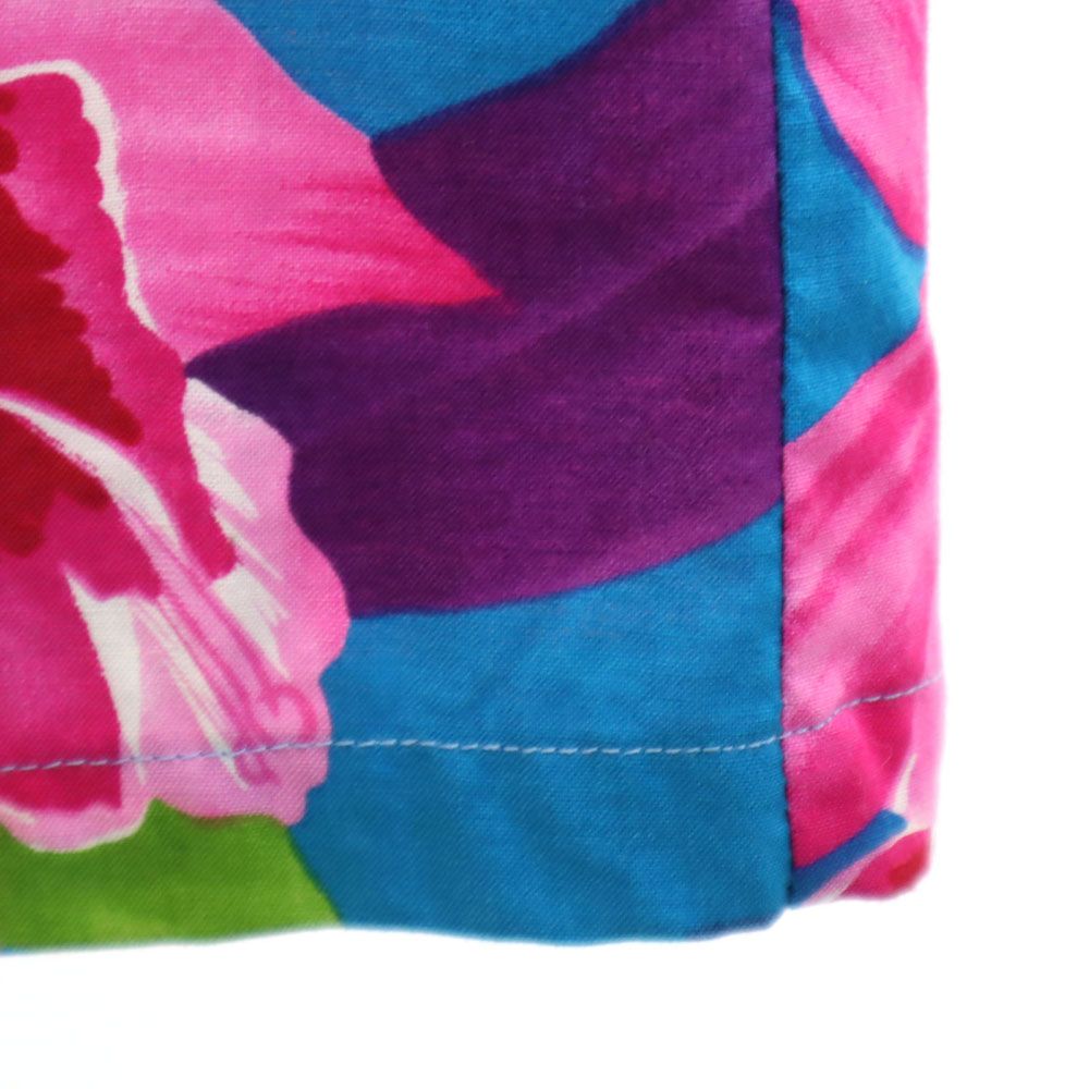 Nani 90s オールド USA製 総柄 半袖 アロハシャツ S ブルー系 メンズ