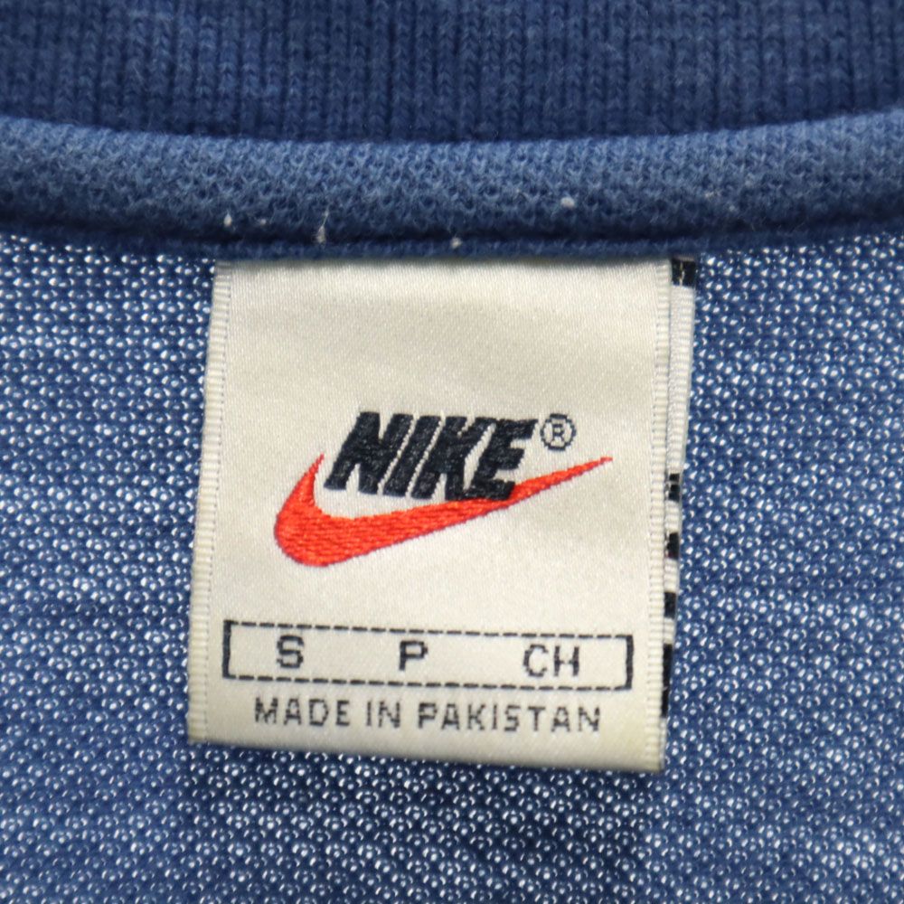 ナイキ 90s 00s オールド 白タグ 半袖 ポロシャツ S ネイビー NIKE 鹿の子 メンズ