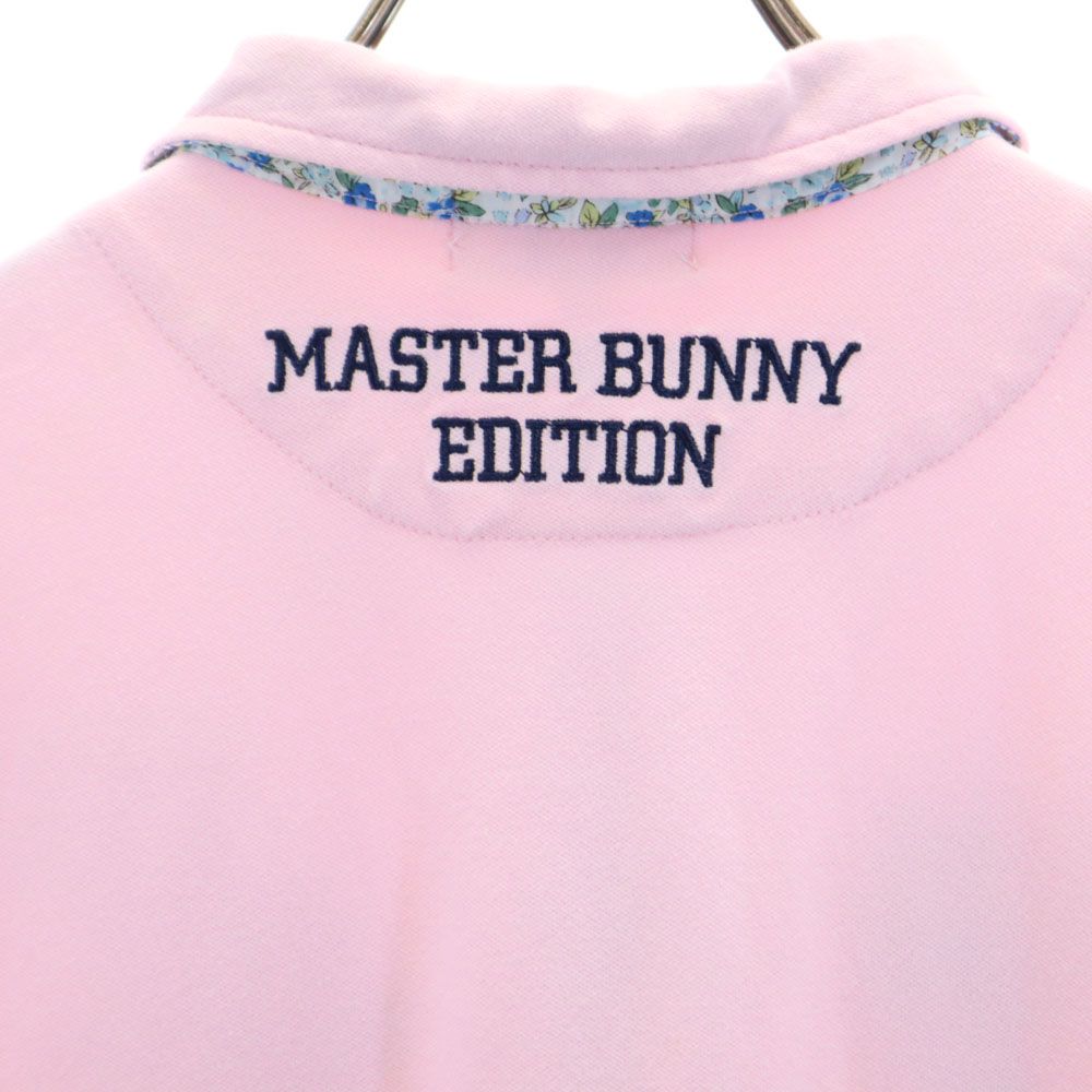 マスターバニーエディション 刺繍 ゴルフ 半袖 ポロシャツ 4 ピンク MASTER BUNNY EDITION メンズ