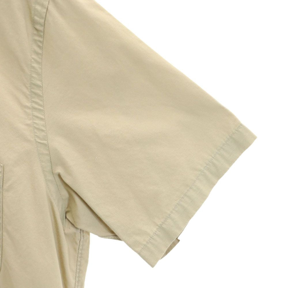 ビームス 日本製 半袖 ボタンダウンシャツ L ベージュ BEAMS メンズ