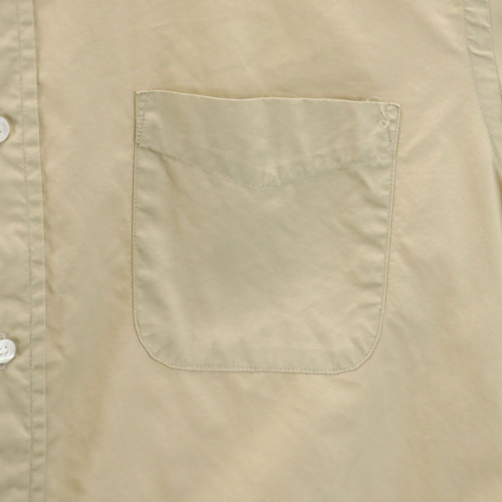 ビームス 日本製 半袖 ボタンダウンシャツ L ベージュ BEAMS メンズ