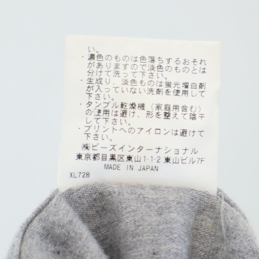 XLARGE エクストララージ 日本製 プリント 半袖 Tシャツ S グレー メンズ