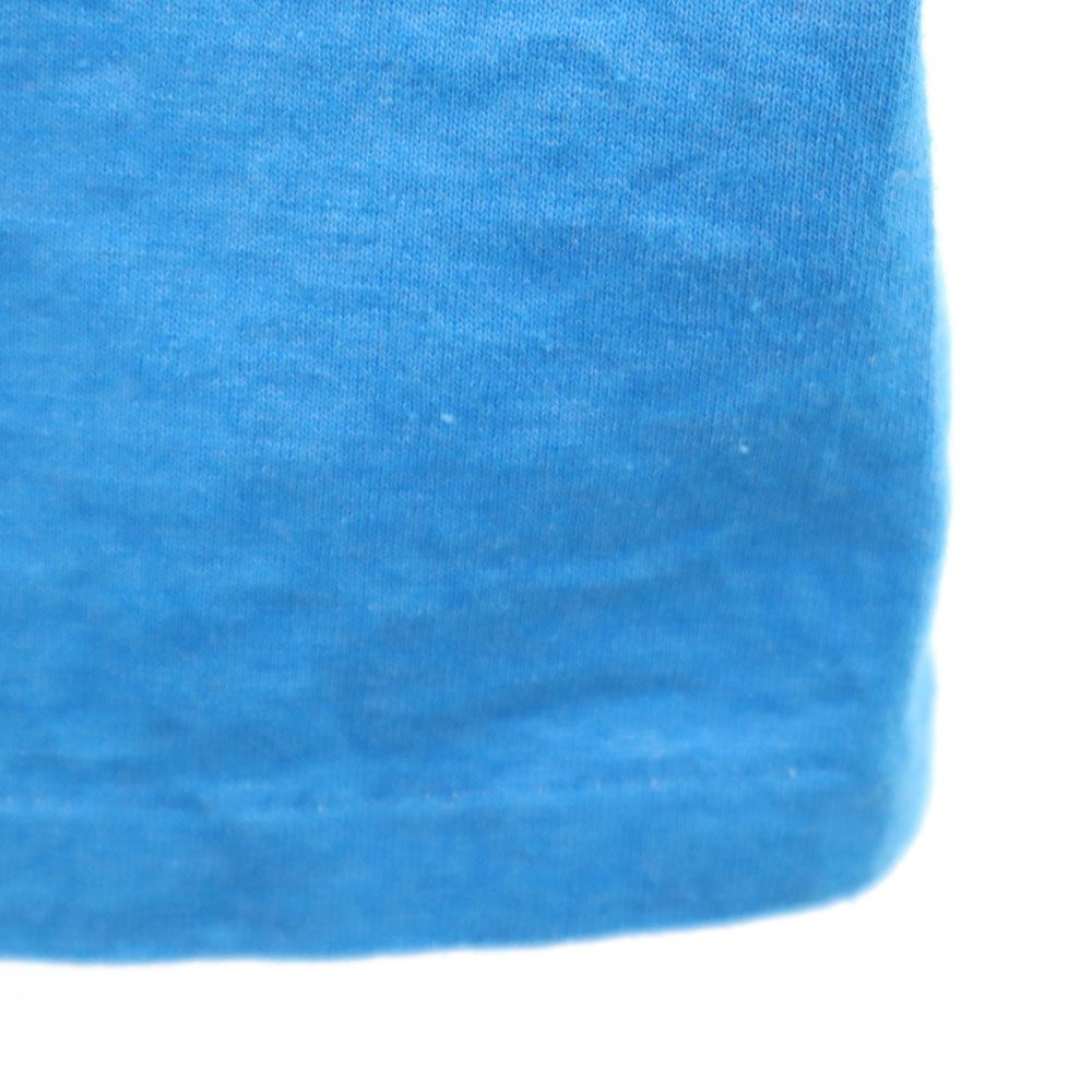 Velva Sheen ベルバシーン 90s USA製 オールド プリント ミッキー 半袖 Vネック リンガー Tシャツ L ブルー メンズ