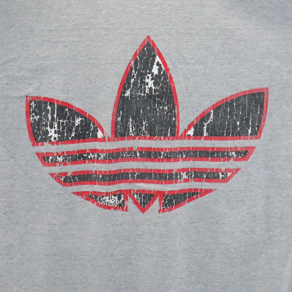 adidas アディダス 90s USA製 オールド トレフォイルロゴ 半袖 Tシャツ M グレー メンズ