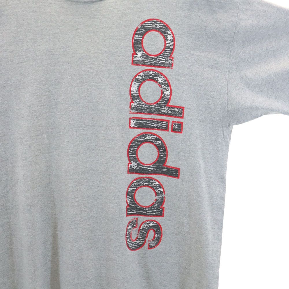 adidas アディダス 90s USA製 オールド トレフォイルロゴ 半袖 Tシャツ M グレー メンズ