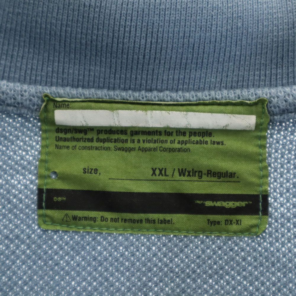 SWAGGER スワッガー 半袖 ポロシャツ XXL ブルー系 ビッグサイズ メンズ