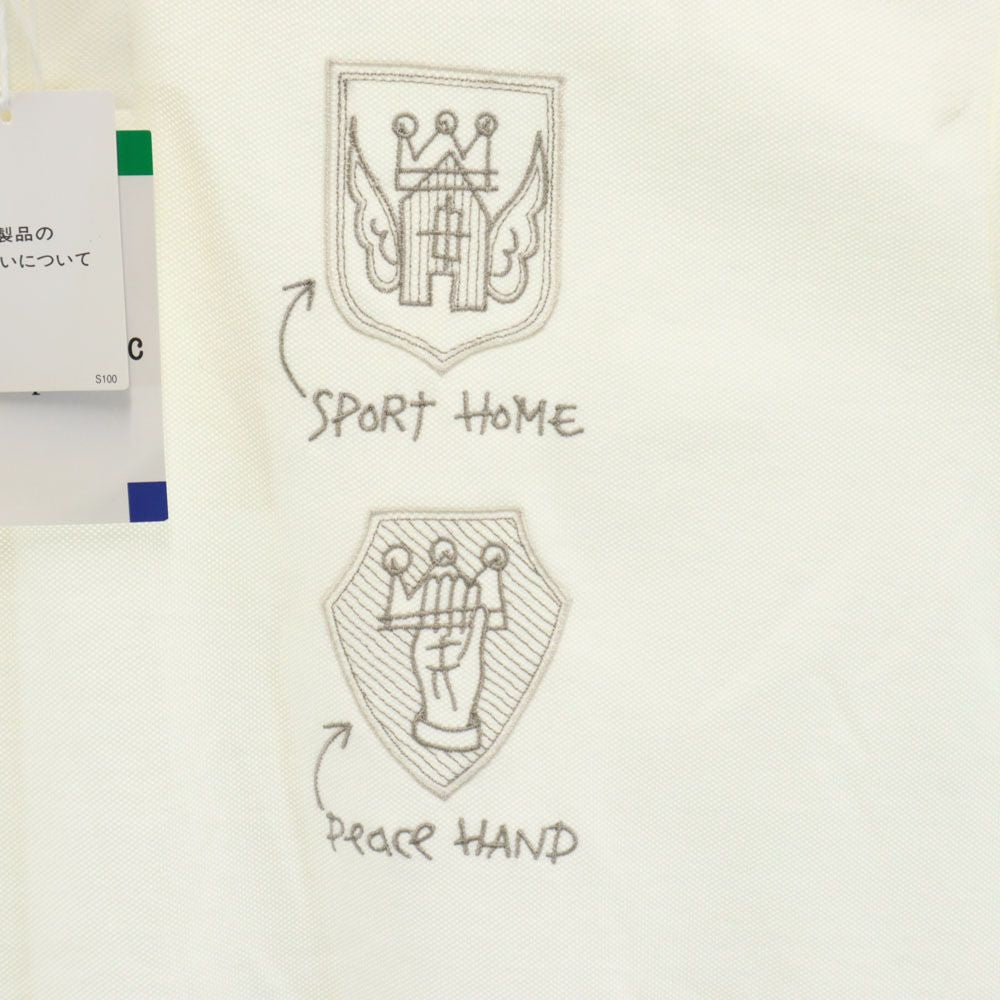 Castelbajac sport カステルバジャックスポーツ 日本製 半袖 鹿の子 ポロシャツ 3 ホワイト メンズ