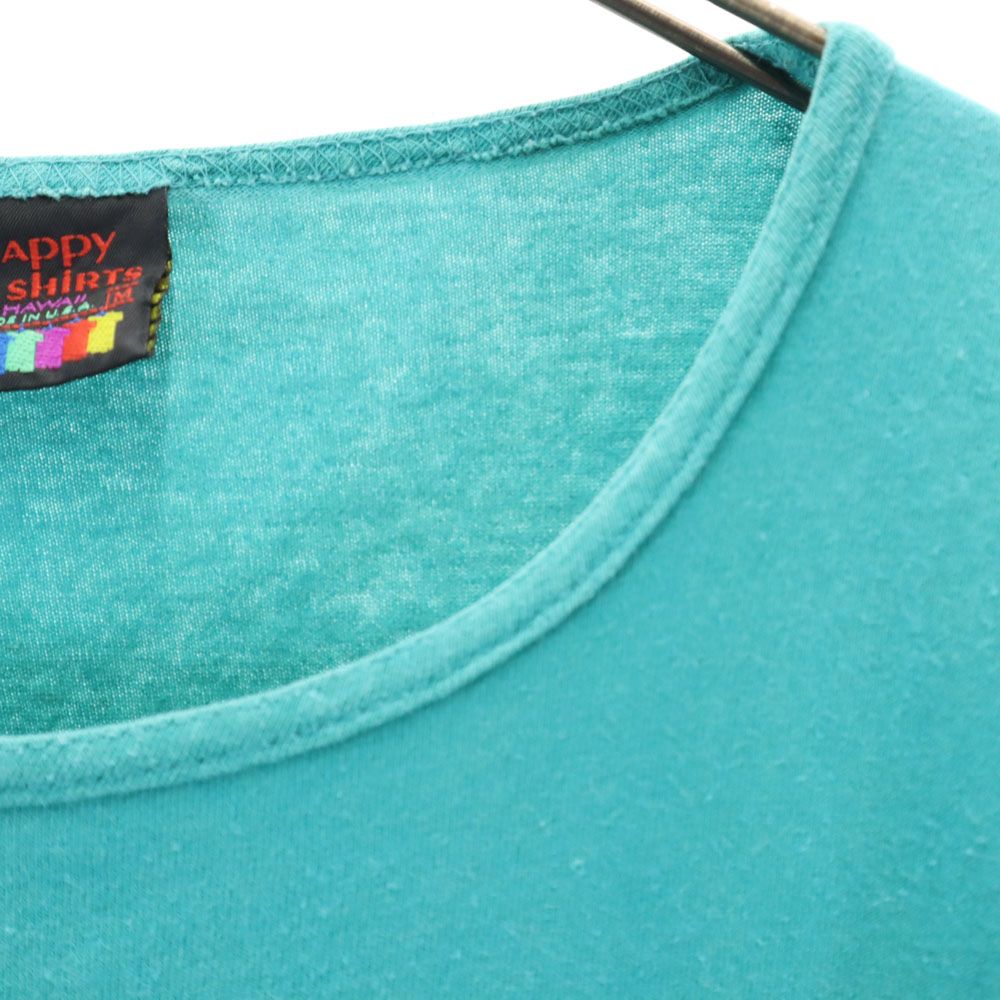 HAPPY SHIRTS 90s USA製 オールド 半袖 Tシャツ M グリーン系 メンズ