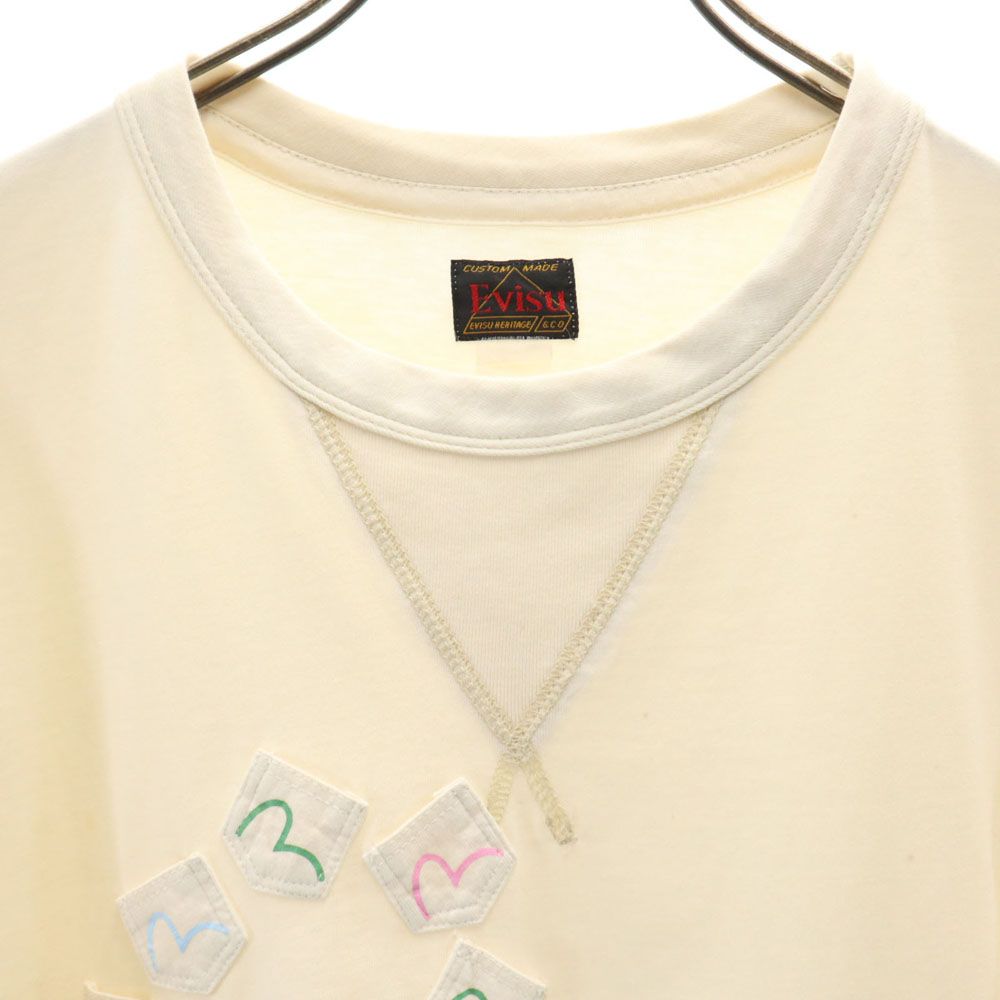 エヴィス 半袖 Tシャツ M ベージュ系 EVISU メンズ