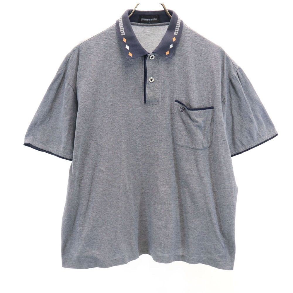 Pierre Cardin ピエールカルダン 半袖 ポロシャツ L ネイビー系 メンズ