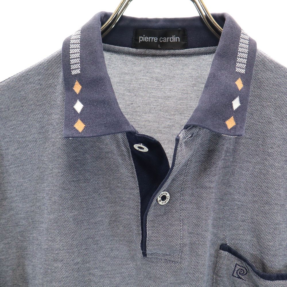 Pierre Cardin ピエールカルダン 半袖 ポロシャツ L ネイビー系 メンズ
