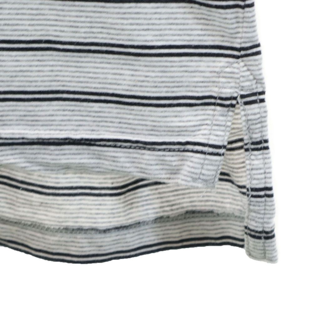 NIKE ナイキ 90s 00s 日本製 白タグ オールド ボーダー柄 半袖 ポロシャツ S グレー系 メンズ