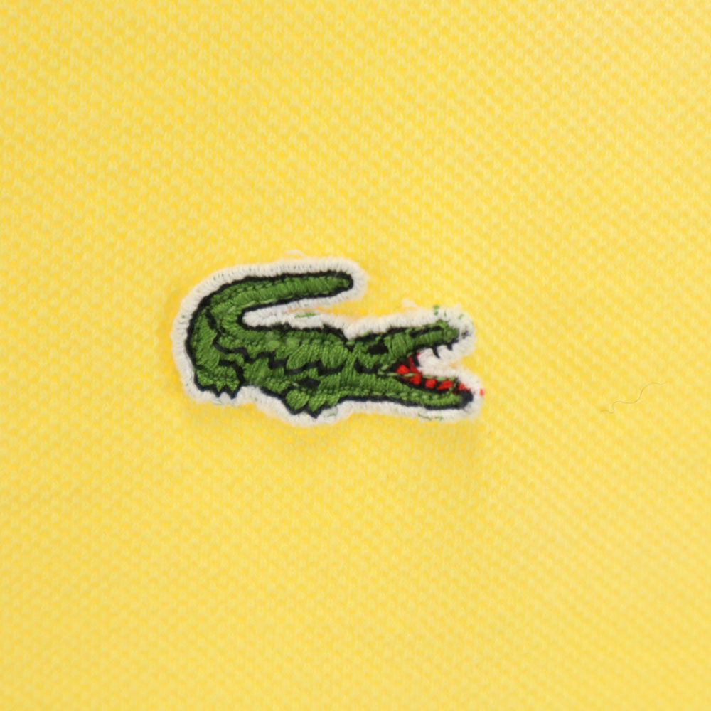 IZOD LACOSTE アイゾッドラコステ 70s USA製 糸巻きタグ ヴィンテージ 半袖 ポロシャツ イエロー 鹿の子地 メンズ