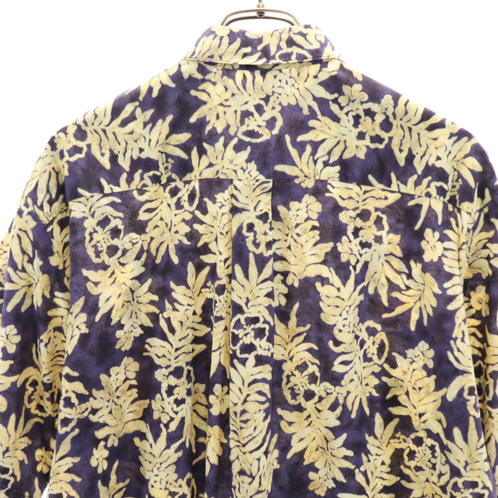 The Hawaiian Original ハワイアンオリジナル 80s 90s ハワイ製 オールド 総柄 半袖 シャツ M イエロー系 メンズ