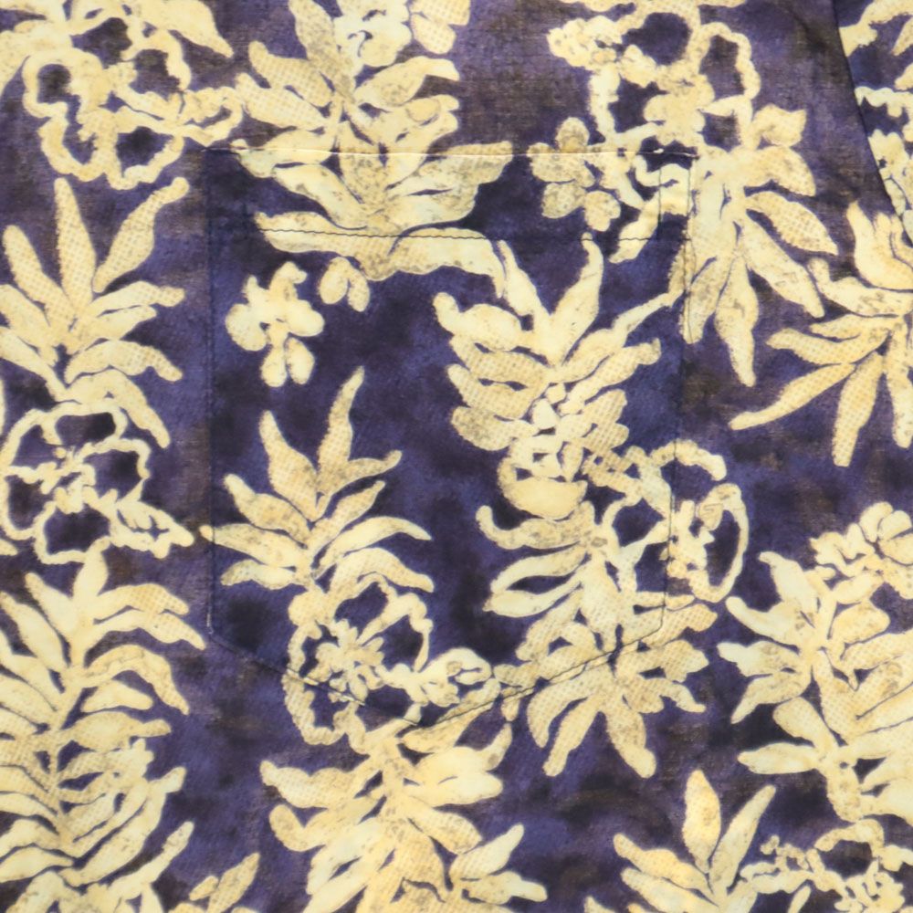 The Hawaiian Original ハワイアンオリジナル 80s 90s ハワイ製 オールド 総柄 半袖 シャツ M イエロー系 メンズ