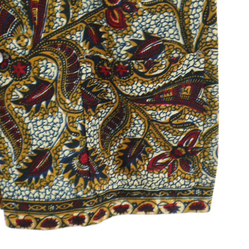 Golden Needle Manhattan ゴールデンニードル 60s ヴィンテージ 総柄 半袖 オープンカラーシャツ M ブラウン系 メンズ