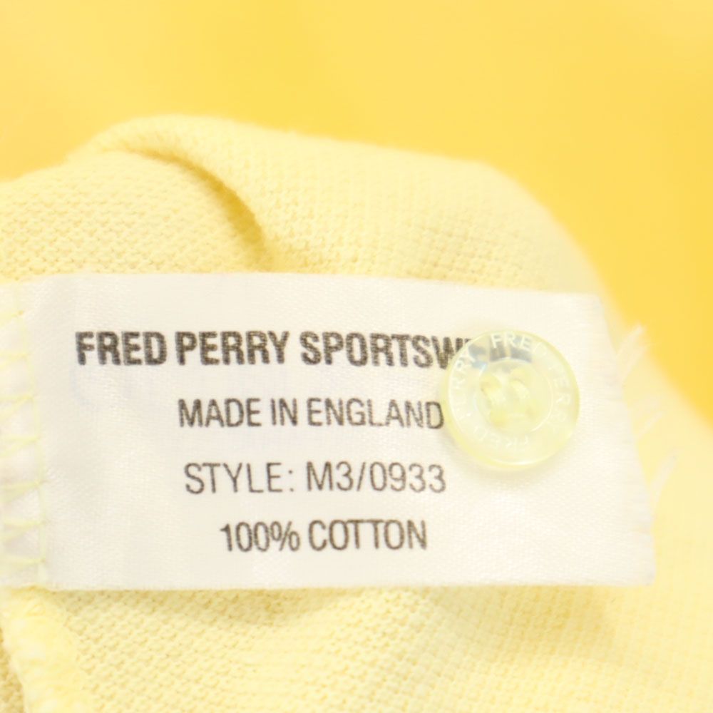 FRED PERRY フレッドペリー 90s イギリス製 オールド 半袖 ポロシャツ 44 イエロー系 鹿の子 メンズ