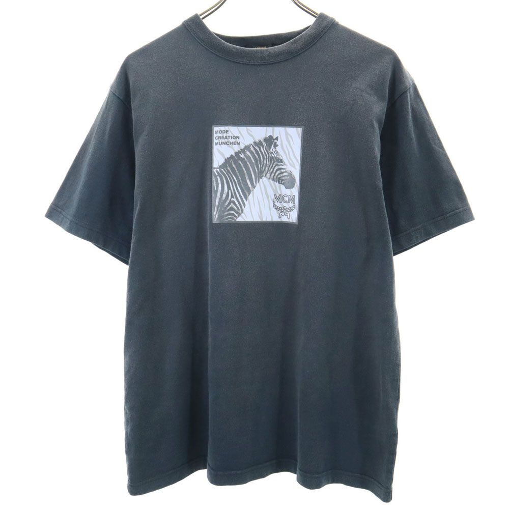 MCM エムシーエム プリント 半袖 Tシャツ M グレー系 メンズ