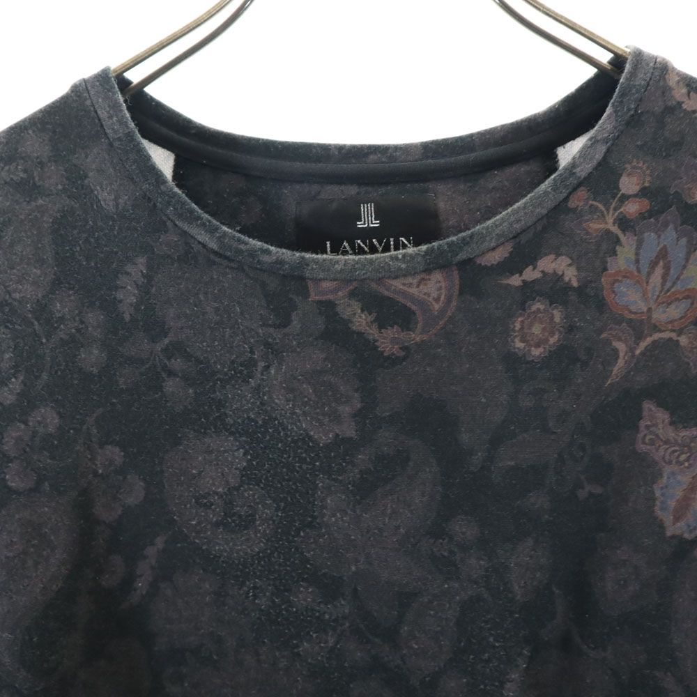 ランバン 総柄 半袖 Tシャツ 48 グレー系 LANVIN メンズ