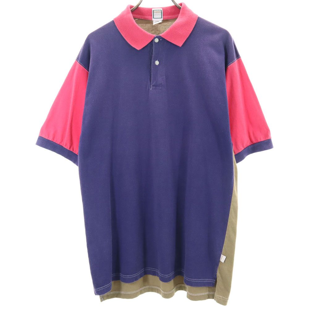 basic equipment 90s オールド 半袖 ポロシャツ M パープル 他 メンズ