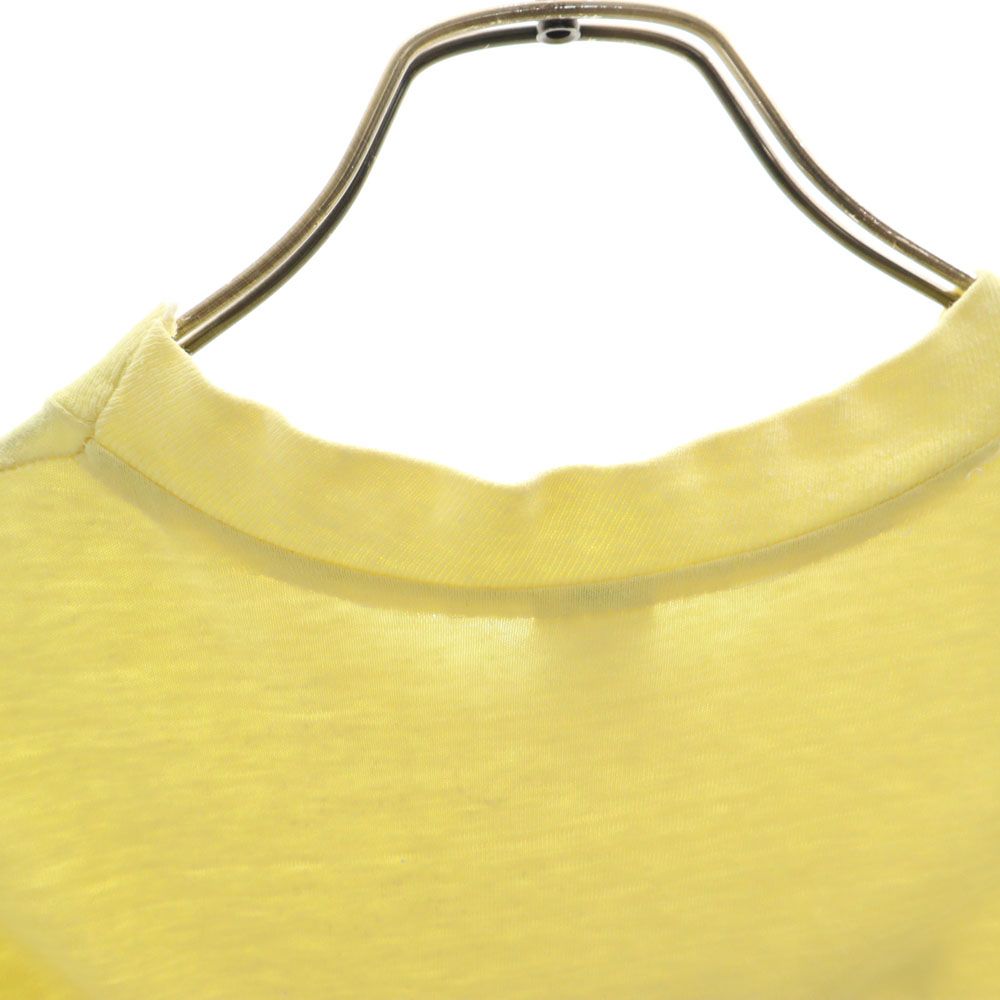 Hanes ヘインズ 70s USA製 ヴィンテージ プリント 半袖 Tシャツ M 38-40 イエロー メンズ