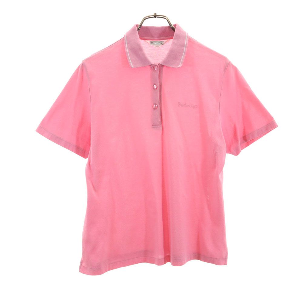 Burberrys バーバリーズ 90s 三陽商会 日本製 オールド 半袖 ポロシャツ L ピンク 鹿の子 レディース