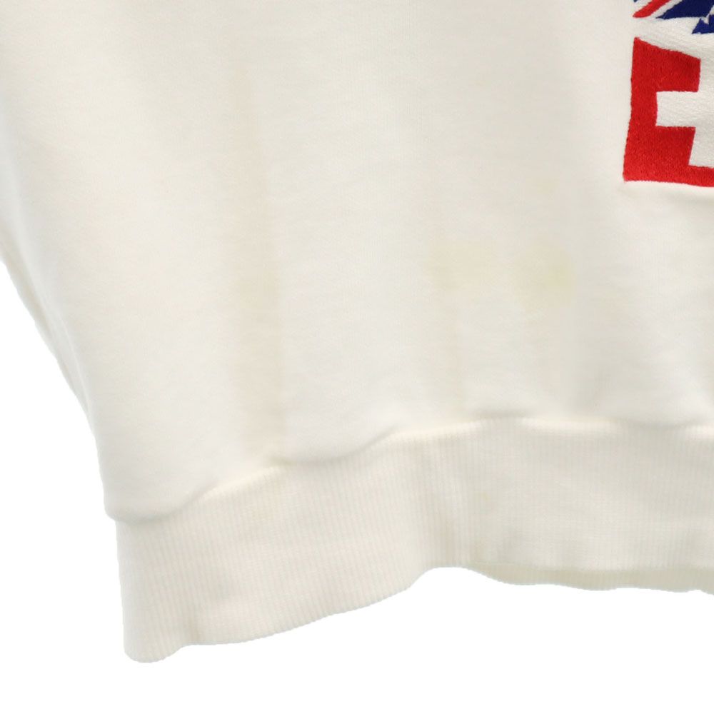 adidas アディダス 80s デサント製 ヴィンテージ 長袖 スウェット トレーナー M ホワイト メンズ