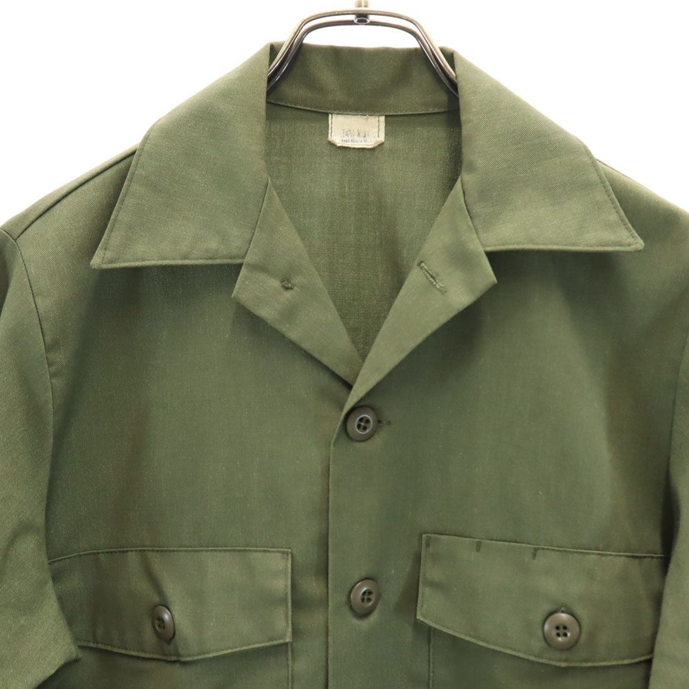 US ARMY アメリカ軍 80s ユーティリティー ミリタリー シャツジャケット カーキ メンズ