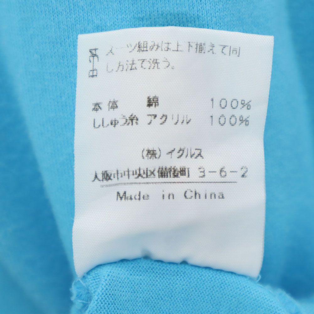 santa fe サンタフェ プリント 半袖 Tシャツ 46 ブルー メンズ