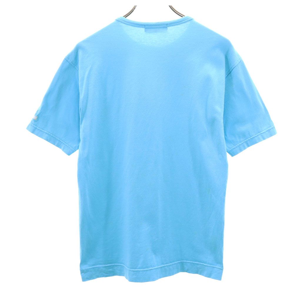 santa fe サンタフェ プリント 半袖 Tシャツ 46 ブルー メンズ