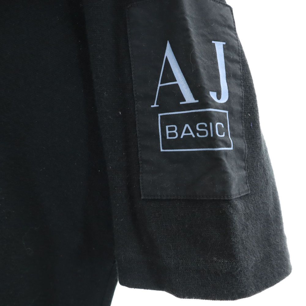 ARMANI JEANS アルマーニジーンズ イタリア製 半袖 Vネック Tシャツ 4 ブラック メンズ